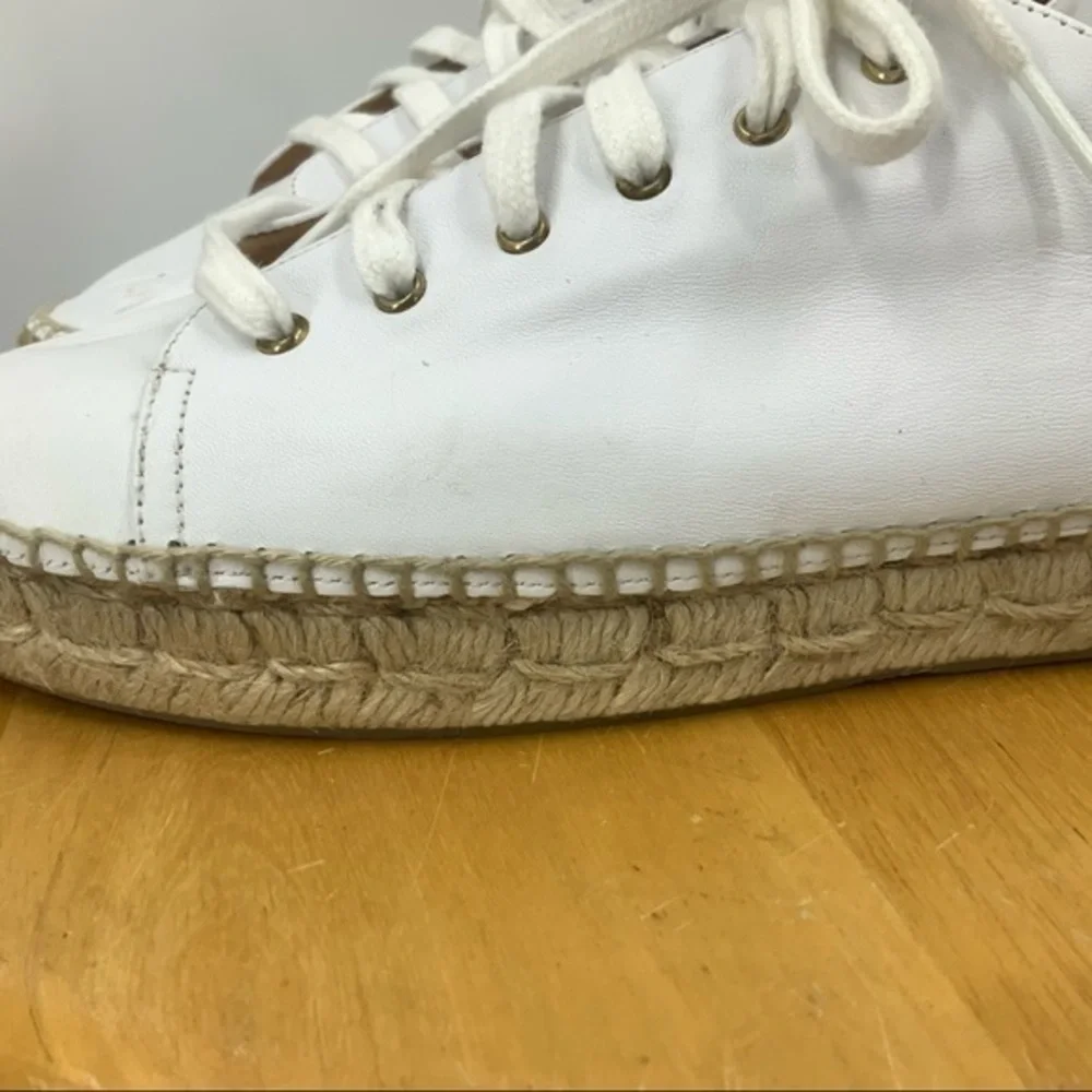 Pima2 White leather espadrille platform sneaker 40